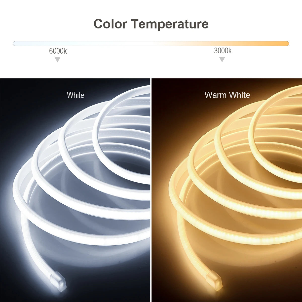 COB LED Under Cabinet LED Strip kitchen Light High Quality110V 220V Wardrobe Closet Lamp Neutral/Warm White Waterproof Neon Tape