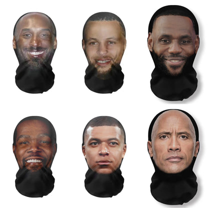 3D Printed Mask Elastic Mesh Full Face Mask for Men Women Cosplay Headwear Novelty Supplies Tricky Hood Party Cosplay Props