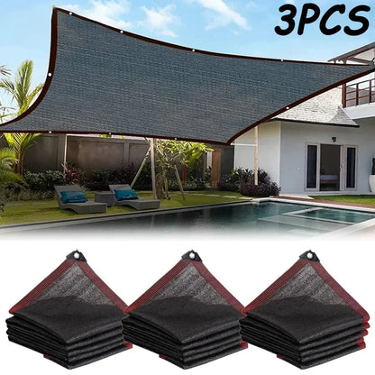 Black Shade Cloth Sunblock Mesh Cover Taped Edge With Grommets Sun Net For Pergola Plants Greenhouse Gardens Patio Canopy