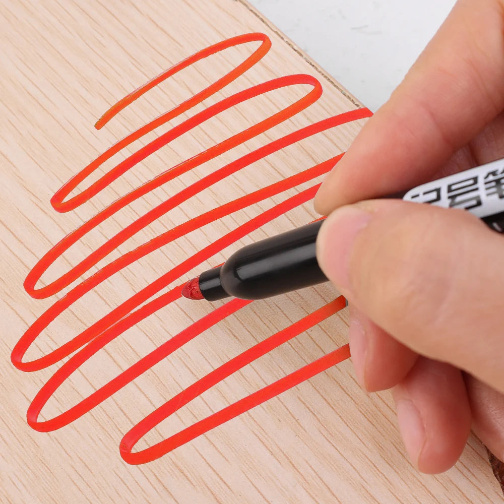 1-20Pcs Permanent Marker Pen Drawing Markers Oil-Based Waterproof Black Blue Red Ink Sketch Pens Stationery Art School Supplies