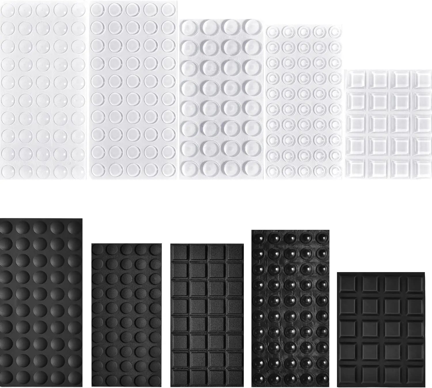 18-100Pcs Soft Silicone Rubber Anti Slip Bumpers Feet Pads Damper Buffer Cabinet Bumpers Silicone Furniture Pads Drawer Door Pad