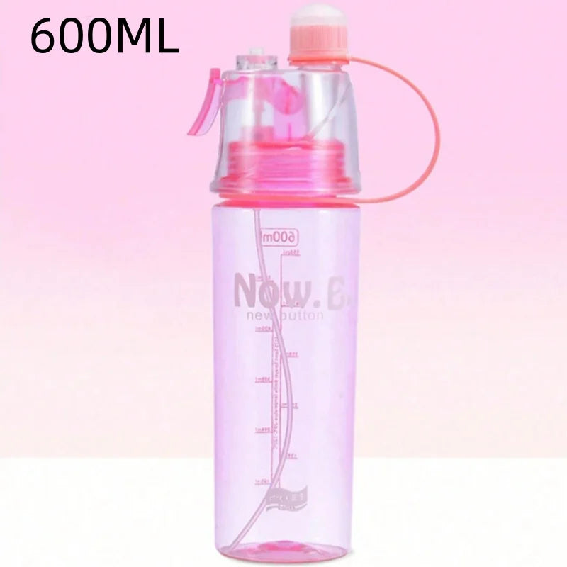20.3oz Sports Water Bottle Portable Leakproof Spray Water Cup Durable BPA Free Plastic Drinking Jug Outdoor Travel Gym Drinkware