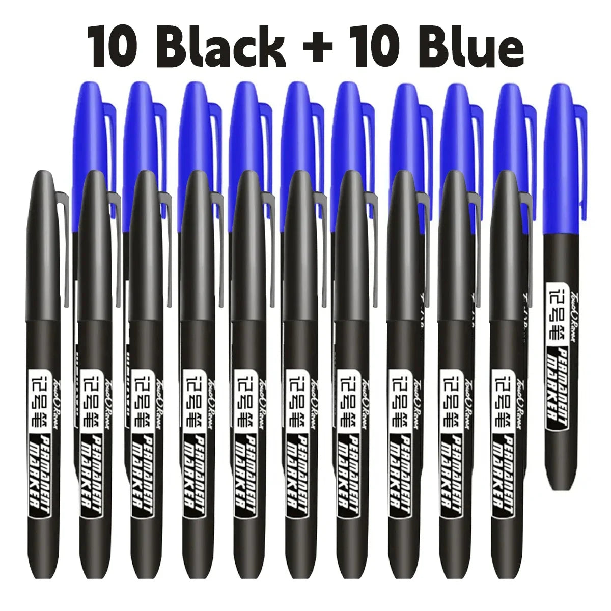 1-20Pcs Permanent Marker Pen Drawing Markers Oil-Based Waterproof Black Blue Red Ink Sketch Pens Stationery Art School Supplies