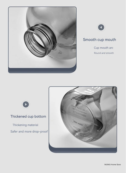 1.7L/2.7L/4L/5L Large Capacity Water Bottle Gym Cycling Cup Sports Water Bottle Portable For Fitness Camping Men Water Kellte