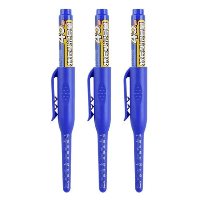 12-1Pcs Multi-Purpose 45mm Deep Drill Hole Long Nibs Waterproof Marker Pens for Bathroom Woodworking Long Head Carpenter Pens