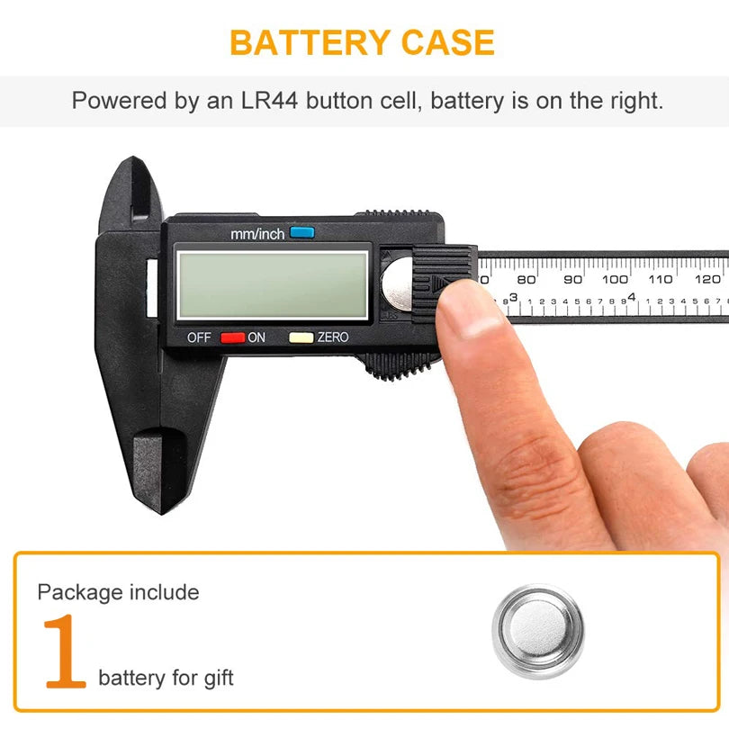 150mm 100mm Electronic Digital Caliper Carbon Fiber Dial Vernier Caliper Gauge Micrometer Measuring Tool Digital Ruler