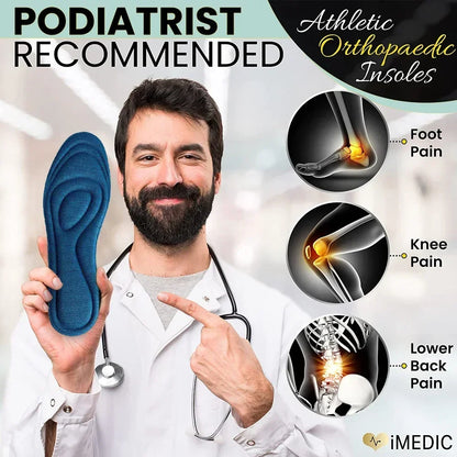 4Pcs Memory Foam Orthopedic Insoles for Shoes Antibacterial Deodorization Sweat Absorption Insert Sport Shoes Running Pads