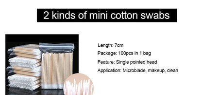 500pcs Double Head Cotton Swab Women Makeup Cotton Buds Tip for Wood Sticks Nose Ears Cleaning Health Care Tools