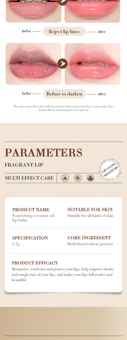 Coconut Lip Balm Healing Moisturizing All-natural Lip Mask For Dry Lips