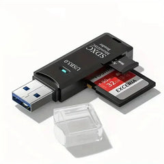 2 In 1 USB 3.0 2.0 Micro SD TF Card Reader High Speed Data Transmission