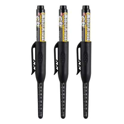 12-1Pcs Multi-Purpose 45mm Deep Drill Hole Long Nibs Waterproof Marker Pens for Bathroom Woodworking Long Head Carpenter Pens