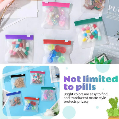 1/7/28PCS Pill Pouch Bags Zippered Pill Pouch Reusable Pill Bags Clear Eva Pill Bag Self Sealing Medicine Organizer Storage Bags