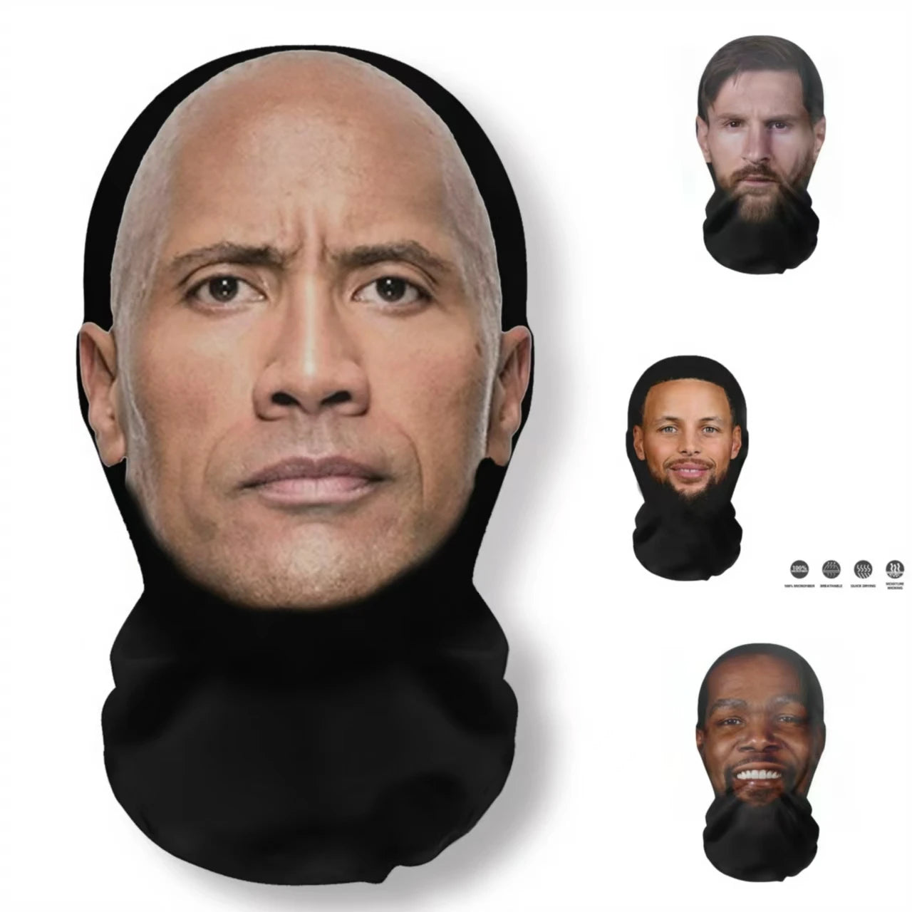 3D Printed Mask Elastic Mesh Full Face Mask for Men Women Cosplay Headwear Novelty Supplies Tricky Hood Party Cosplay Props