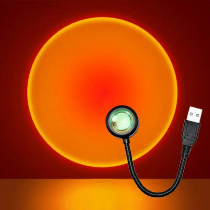 Sunset Photography Light USB Rainbo LED Light Mobile Phone Self  Neon Night Light Projector Photography Wall Atmosphere Light