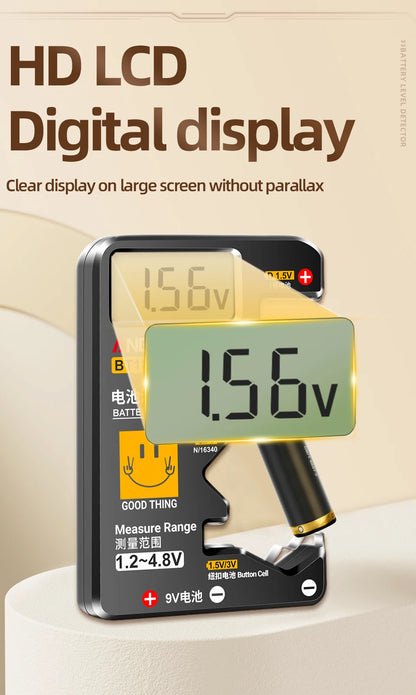 ANENG BT189 Universal Battery Tester 9V AA AAA Button Cell Battery Tester Detectors LCD Battery Indicator Gauge Checker  Tools