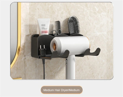 Hair Dryer Holder Wall Dryer Bracket Straightener Stand Hairdryer Organizer Hair Brush Storage Box Bathroom Accessories