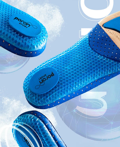 1Pair Sport Silicone Insoles for Shoes High Elastic Shock-absorbing Insole for Feet Arch Support Orthopedic Men Women Shoe Sole
