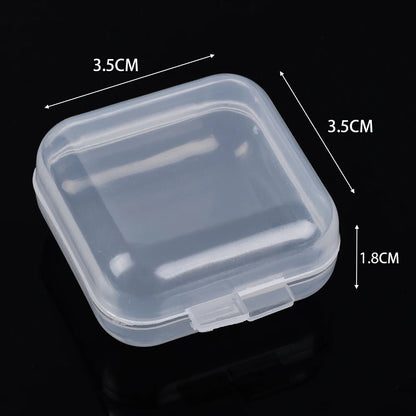 Clear Storage Container Transparent Plastic Storage Boxes with Hinged Lid Square Packaging Display Box Jewelry DIY Crafts