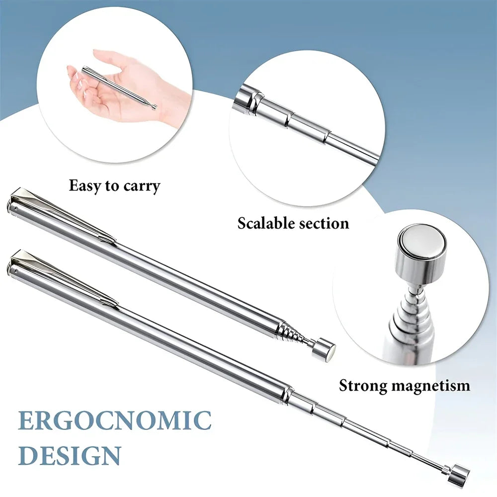 1pc Telescopic Pickup Magnetic Iron Rod Household Automotive Repair and Inspection Tool Strong Magnetic Metal Screw Suction Rod