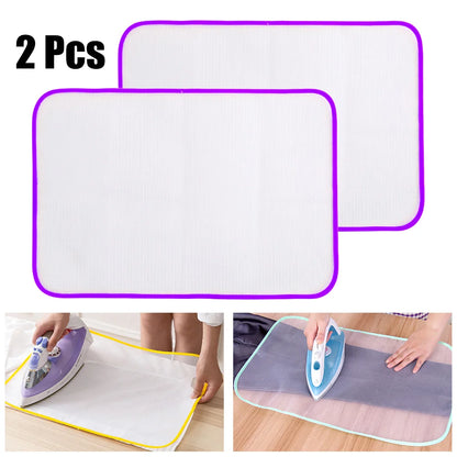 2Pcs Ironing Board Covers Ironing Cloth Protect Garment Iron Clothes Heat Resistant Ironing Protective Insulation Pad