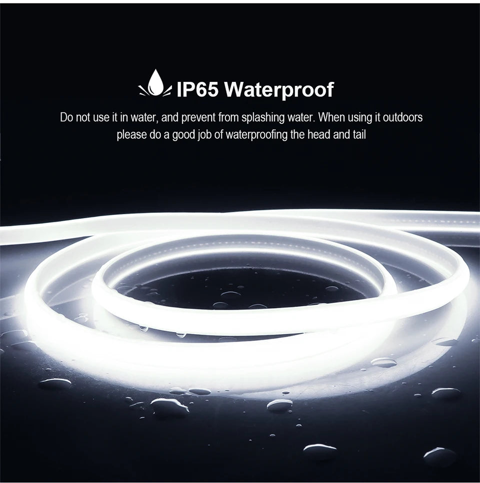 COB LED Under Cabinet LED Strip kitchen Light High Quality110V 220V Wardrobe Closet Lamp Neutral/Warm White Waterproof Neon Tape