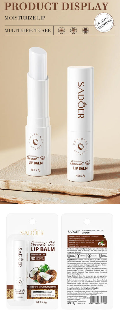 Coconut Lip Balm Healing Moisturizing All-natural Lip Mask For Dry Lips