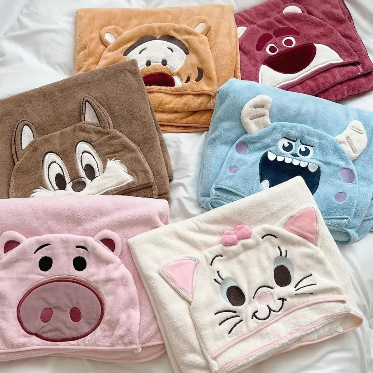 Cute Baby Hooded Bath Towel for Children Super Soft Absorbent Bathrobe Cartoon Blanket Quickdry Sleepwear for Infant Newborn
