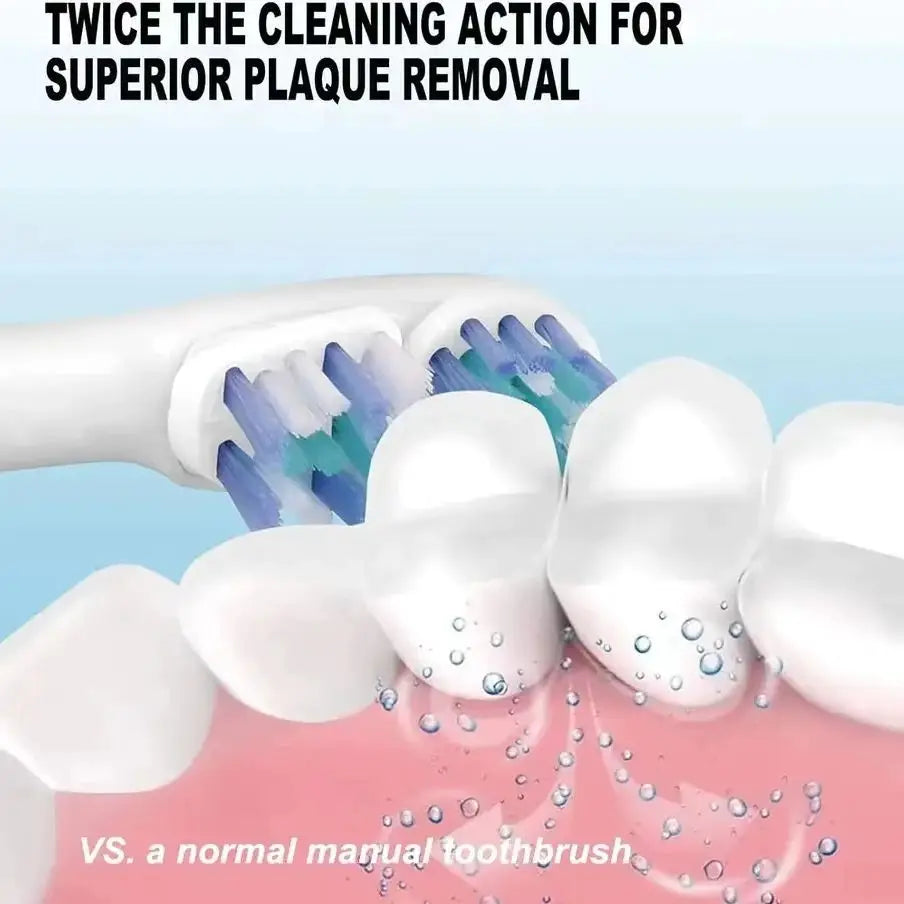 4-20pcs Dual Clean Replacement Brush Head Compatible with OralB Electric Toothbrushes Fit 100 500 1000 2000 3000 5000 6000 7000