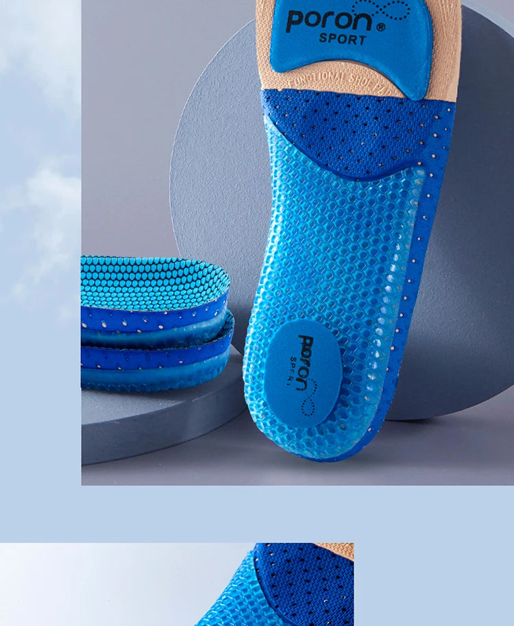 1Pair Sport Silicone Insoles for Shoes High Elastic Shock-absorbing Insole for Feet Arch Support Orthopedic Men Women Shoe Sole