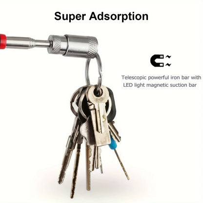 1pc Telescopic Pickup Magnetic Iron Rod Household Automotive Repair and Inspection Tool Strong Magnetic Metal Screw Suction Rod