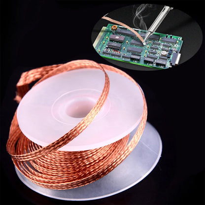 Desoldering Braid Tape Copper Solder Wire Soldering Wick Tin Solder Removal Braid Welding Wire Repair Tool 1.5/2/2.5/3/3.5mm Hot