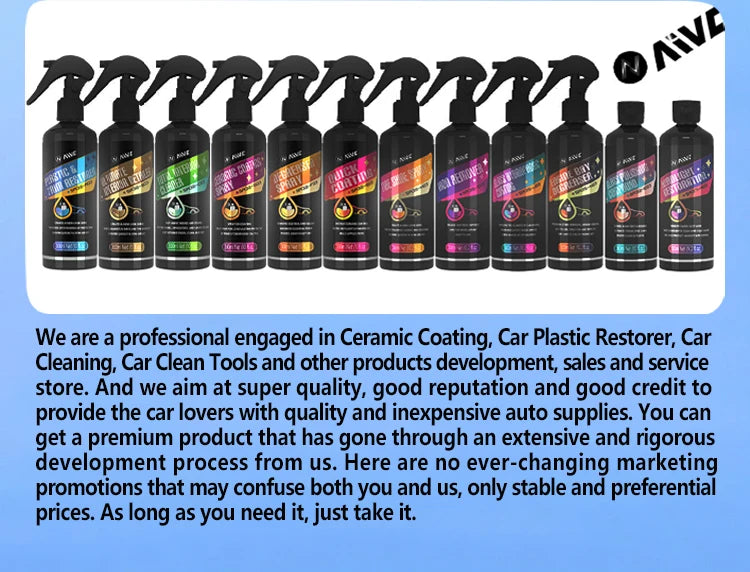 AIVC Plastic Restore Revitalizer Plastic Renovator Longlasting Coating For Car Rubbers Refurbish Clean Gloss Black Shine