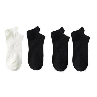 4 Pairs Man Cotton Short Socks Fashion Breathable Mesh Men Comfortable Casual Ankle Sock Pack Male Street Fashions