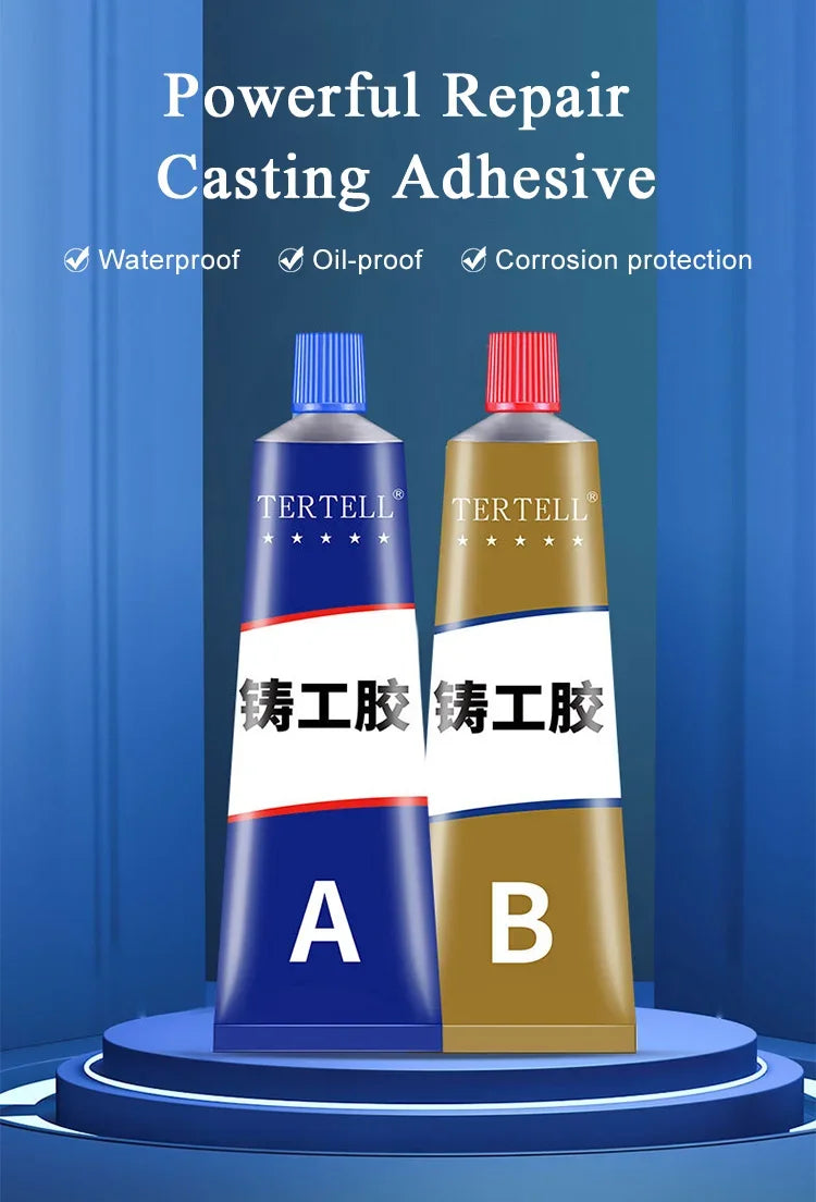 AB Type Casting Repair Glue High Temperature Resistant Liquid Metal Welding Filler Metal Repair Glue Tools Caulking Agent Super
