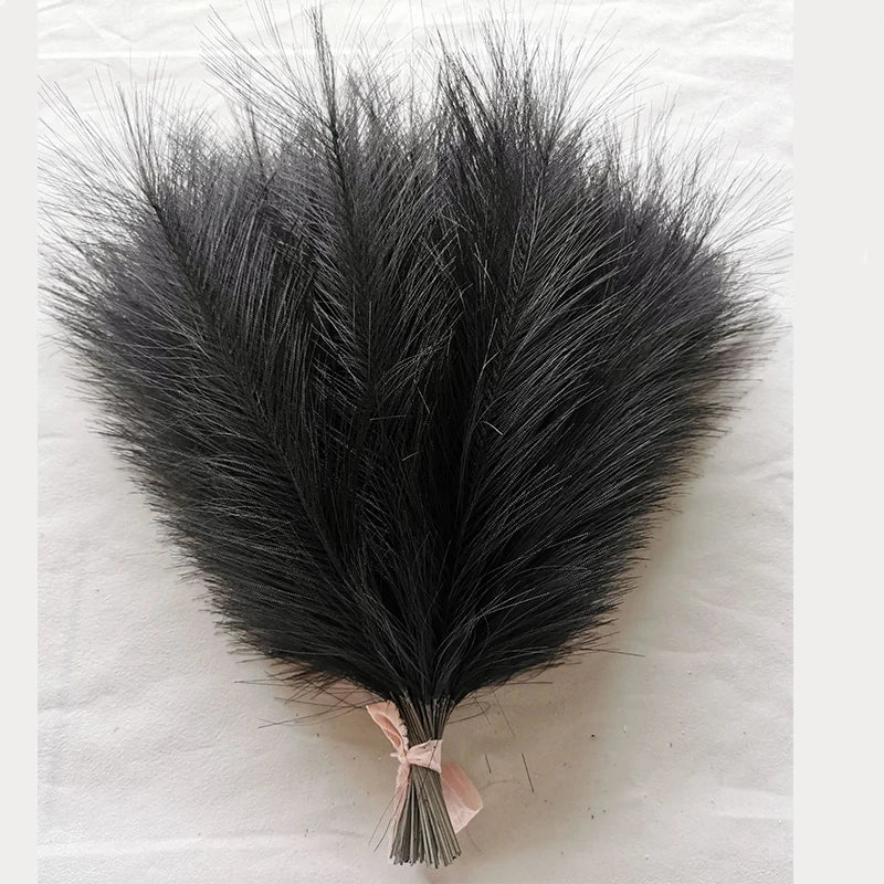 10Pcs Artificial Pampas Grass Bouquet For Home Wedding Decoration Party Room Decor Bedroom DIY Flower Wall Vase Fake Plant Reed