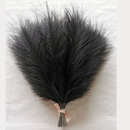 10Pcs Artificial Pampas Grass Bouquet For Home Wedding Decoration Party Room Decor Bedroom DIY Flower Wall Vase Fake Plant Reed