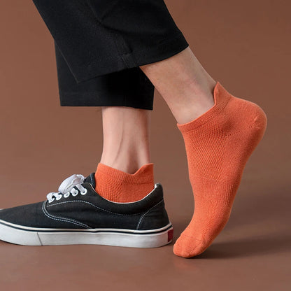 4 Pairs Man Cotton Short Socks Fashion Breathable Mesh Men Comfortable Casual Ankle Sock Pack Male Street Fashions