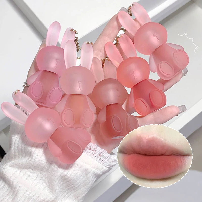 Gege Bear Adorable Rabbit Velvet Lip Mud — Matte Finish, Long-Lasting, Non-Transfer Lip Lacquer for a Whiter Appearance