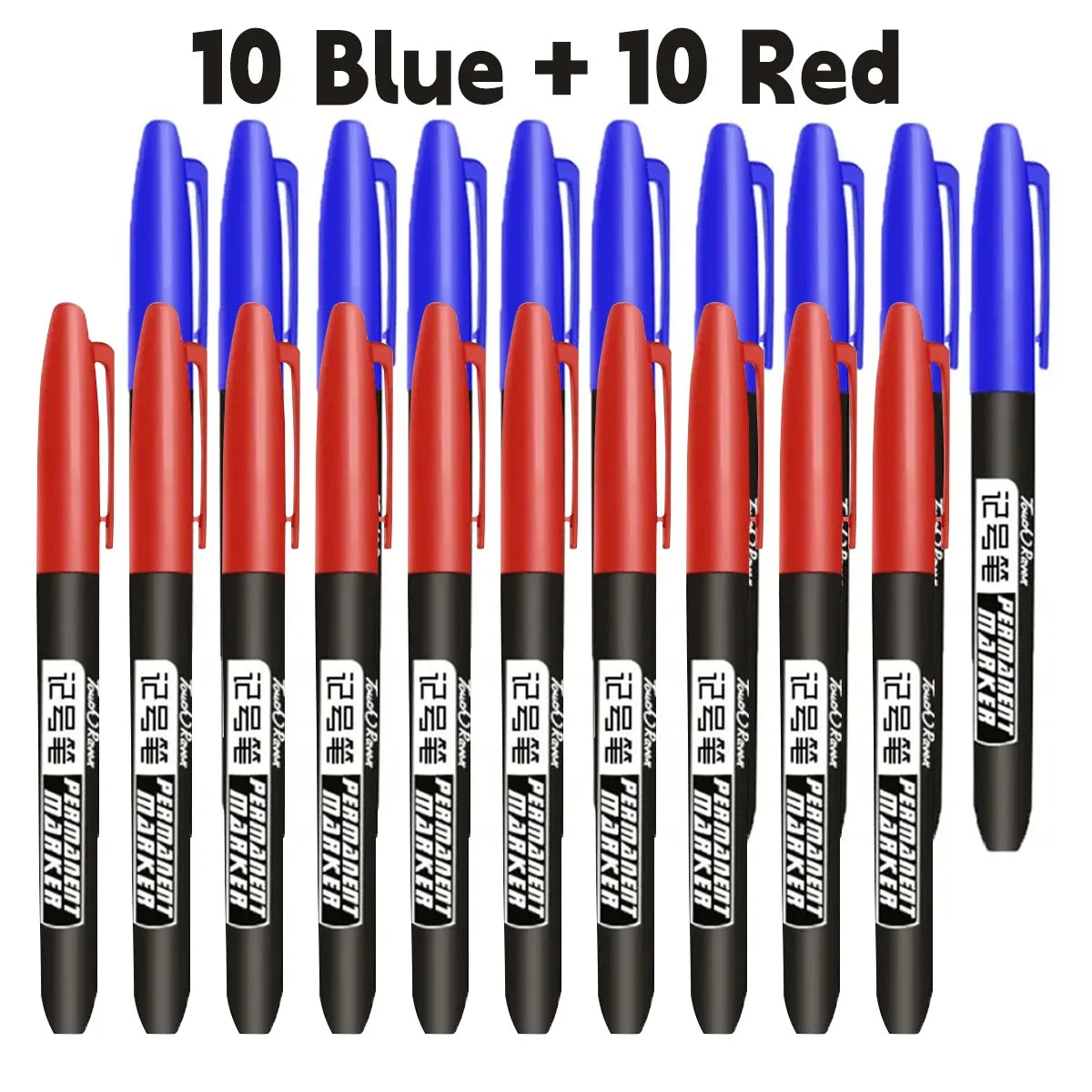 1-20Pcs Permanent Marker Pen Drawing Markers Oil-Based Waterproof Black Blue Red Ink Sketch Pens Stationery Art School Supplies