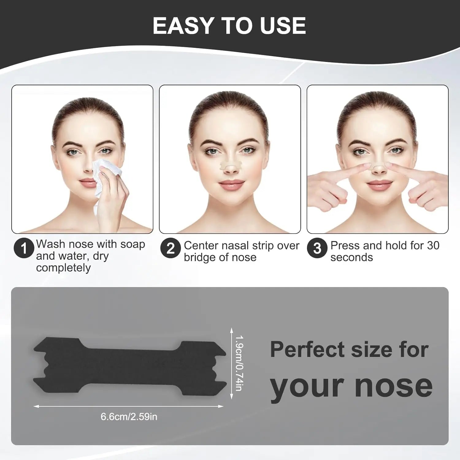 30/60PCS Nose Strips Extra Strength