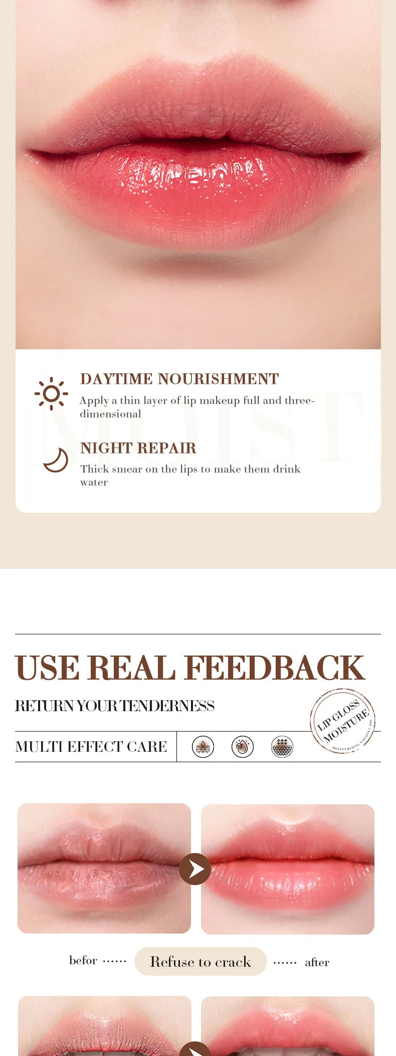 Coconut Lip Balm Healing Moisturizing All-natural Lip Mask For Dry Lips