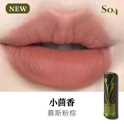 Girlcult Herbal Compendium Glitter Lipstick Green Shimmer Lipgloss Matte Velvet Lip Clay Moisturizing Longlasting Nostickup