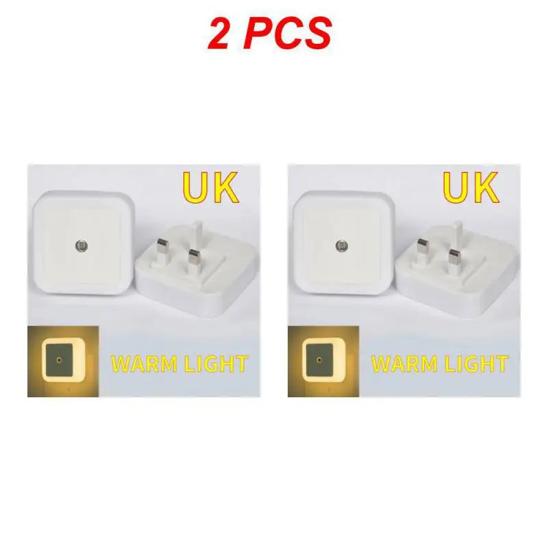 Wireless LED Night Light Sensor Lighting Mini EU US UK Plug Night light Lamp for Home Room Bedroom Stairway Decoration Lights