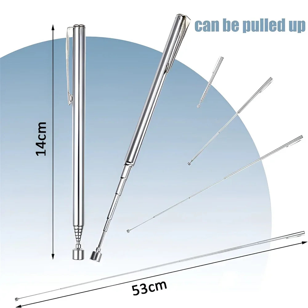 1pc Telescopic Pickup Magnetic Iron Rod Household Automotive Repair and Inspection Tool Strong Magnetic Metal Screw Suction Rod