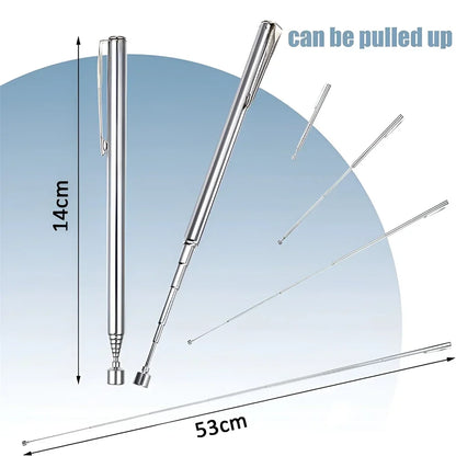 1pc Telescopic Pickup Magnetic Iron Rod Household Automotive Repair and Inspection Tool Strong Magnetic Metal Screw Suction Rod
