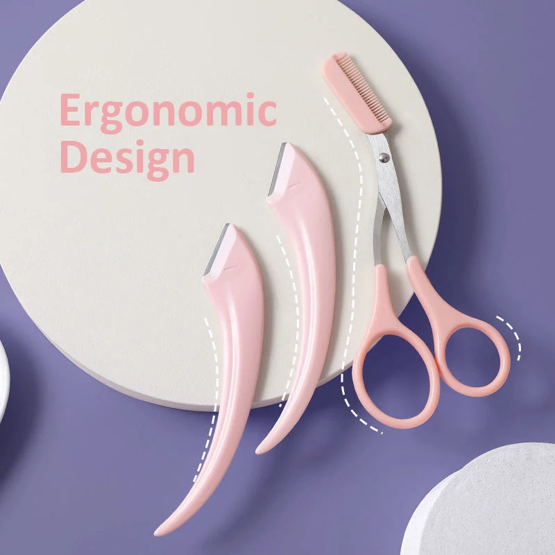 Eyebrow Trimming Knife Face Razor For Women Eyebrow Scissors
