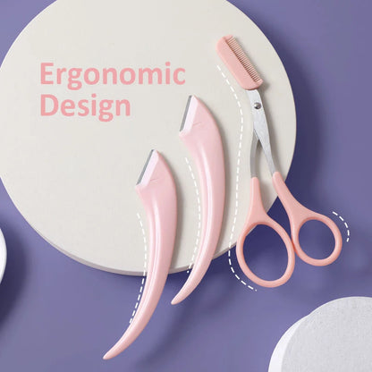 Eyebrow Trimming Knife Face Razor For Women Eyebrow Scissors