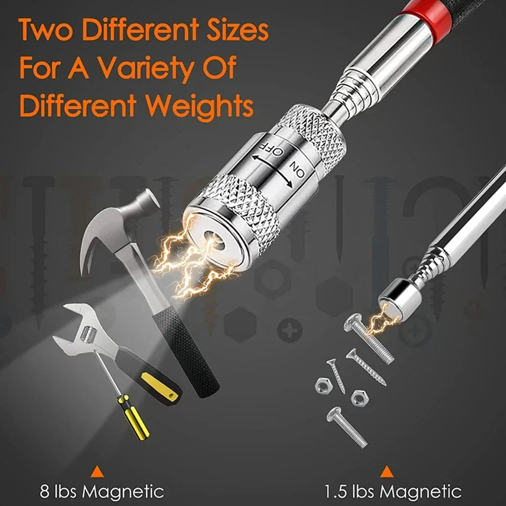 1pc Telescopic Pickup Magnetic Iron Rod Household Automotive Repair and Inspection Tool Strong Magnetic Metal Screw Suction Rod