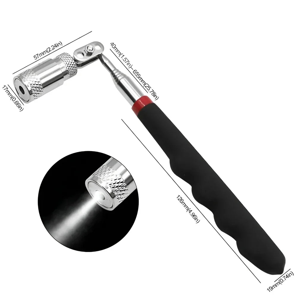 1pc Telescopic Pickup Magnetic Iron Rod Household Automotive Repair and Inspection Tool Strong Magnetic Metal Screw Suction Rod