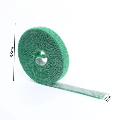 100/2M Plant Nylon Cable Tie Green Garden Twine Self Adhesive Adjustable Plants Bandage Hook Loop Support Reusable Fastener Tape